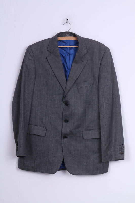 Charles Tyrwhitt Jermyn Street London Mens 44 L Blazer Jacket Wool Grey