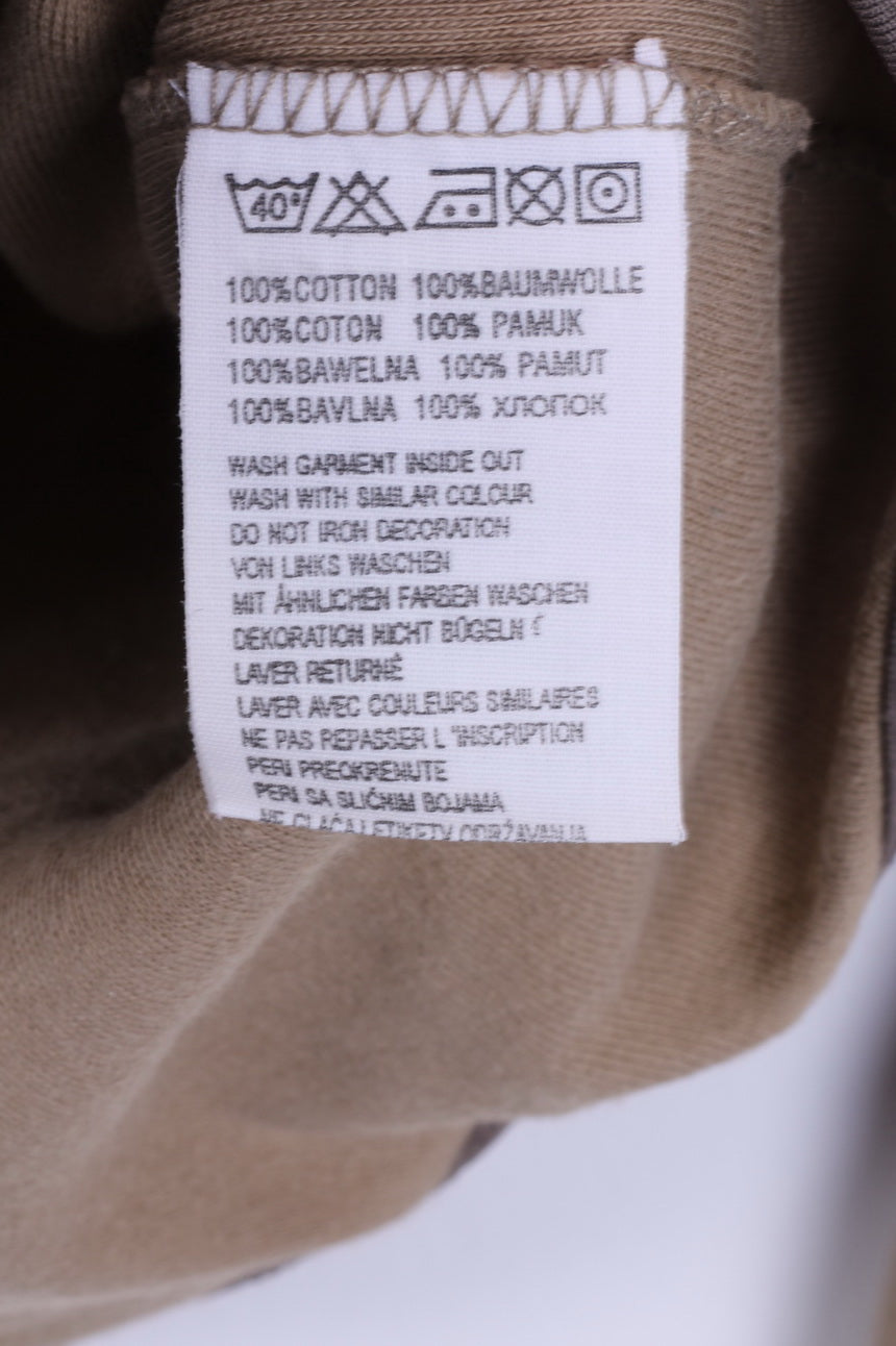 Levi's Femme L (M) Chemise à manches longues Beige Coton Col rond Haut militaire