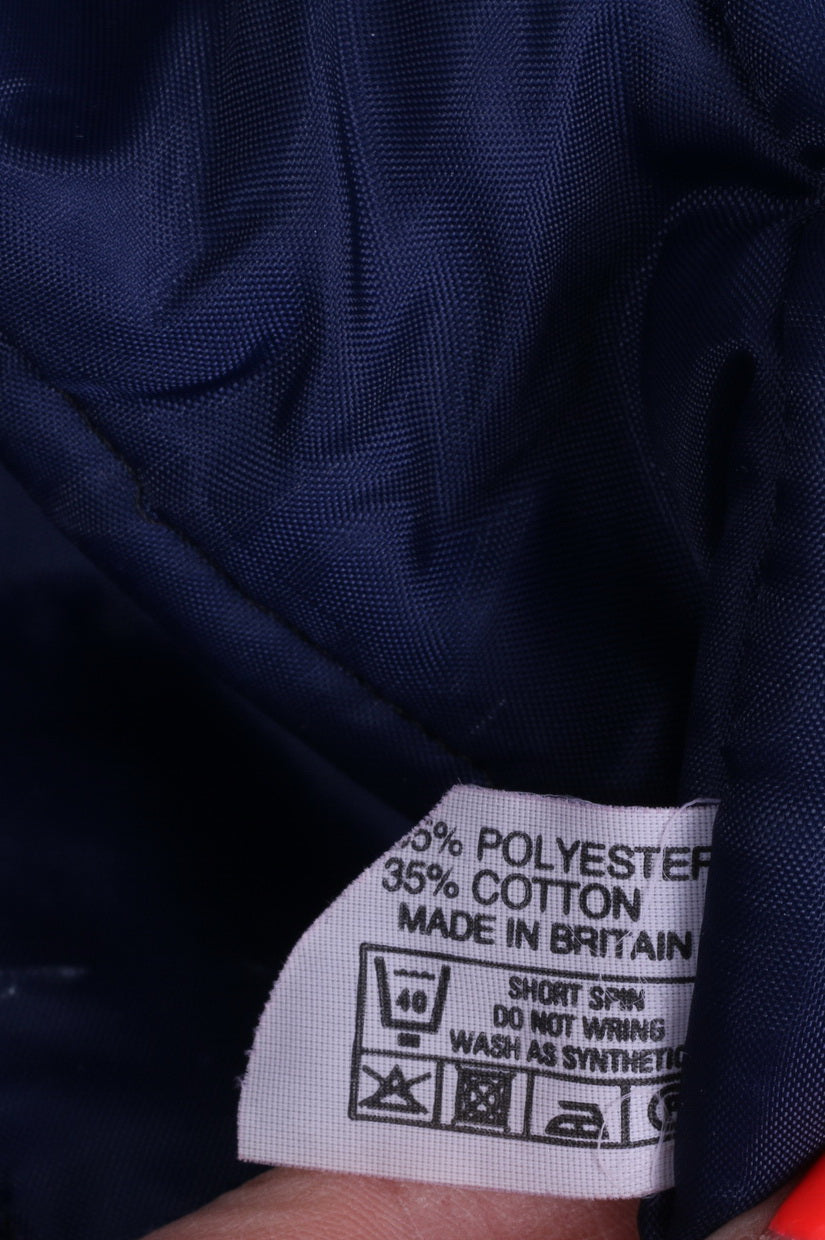 Rétro Hommes L Veste Violet Festival Rembourré Zippé Coton Mélangé Bomber