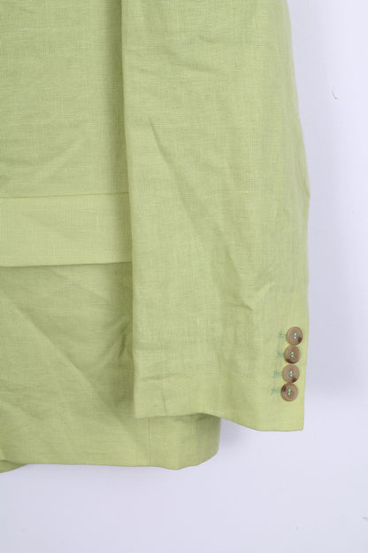P.S. Company Mens 50 L Jacket Lime Blazer Linen Single Breasted