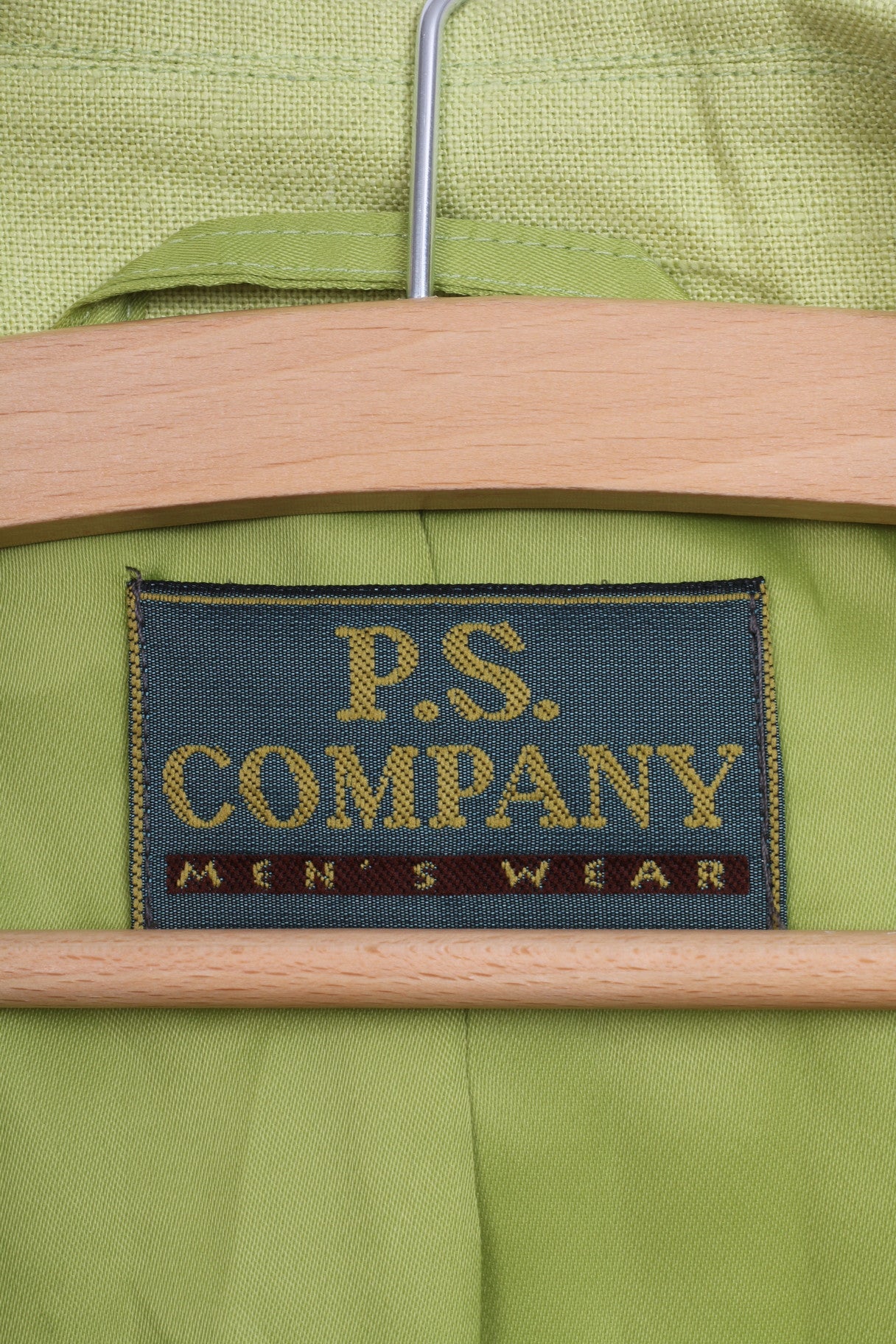 P.S. Company Mens 50 L Jacket Lime Blazer Linen Single Breasted