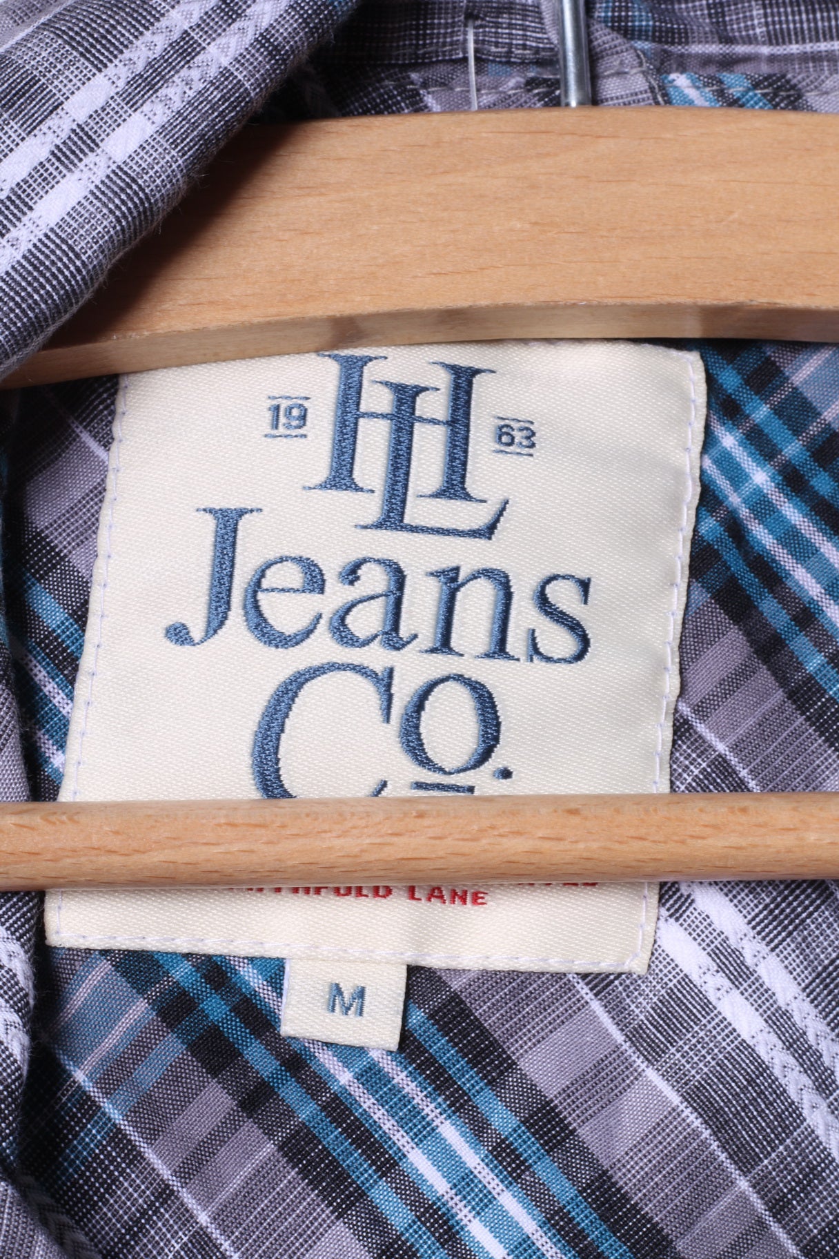 Henri Lloyd Mens M Casual Shirt Blue Check Long Sleeve Cotton Pockets