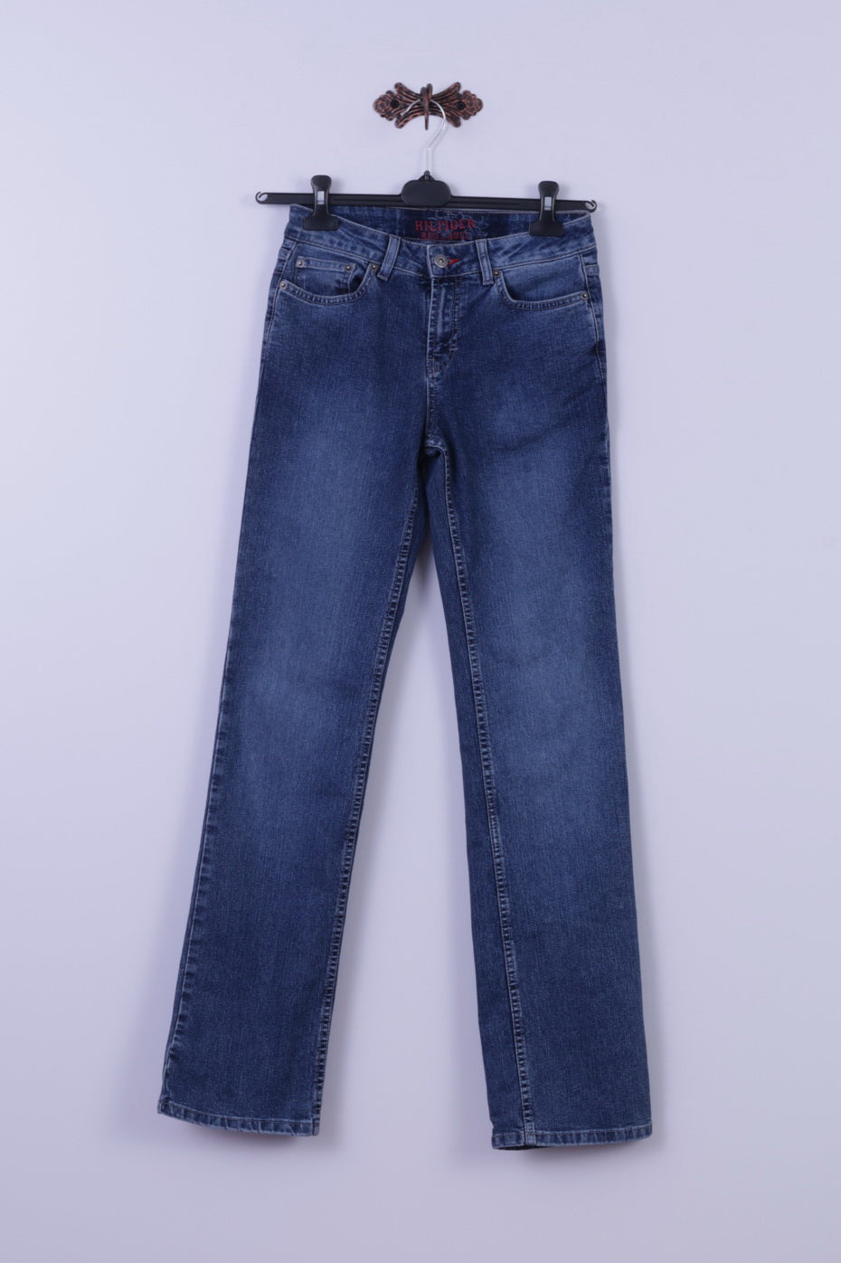 Pantaloni Tommy Hilfiger da donna 4 Pantaloni lunghi in denim bootcut in misto cotone blu scuro