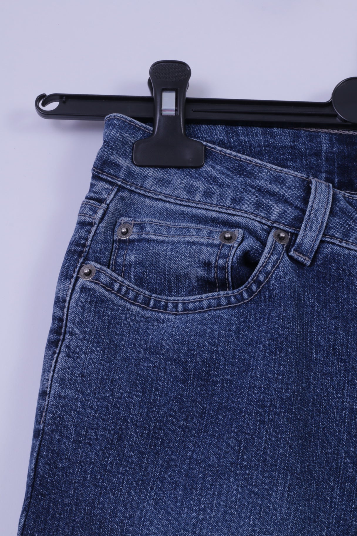 Pantaloni Tommy Hilfiger da donna 4 Pantaloni lunghi in denim bootcut in misto cotone blu scuro