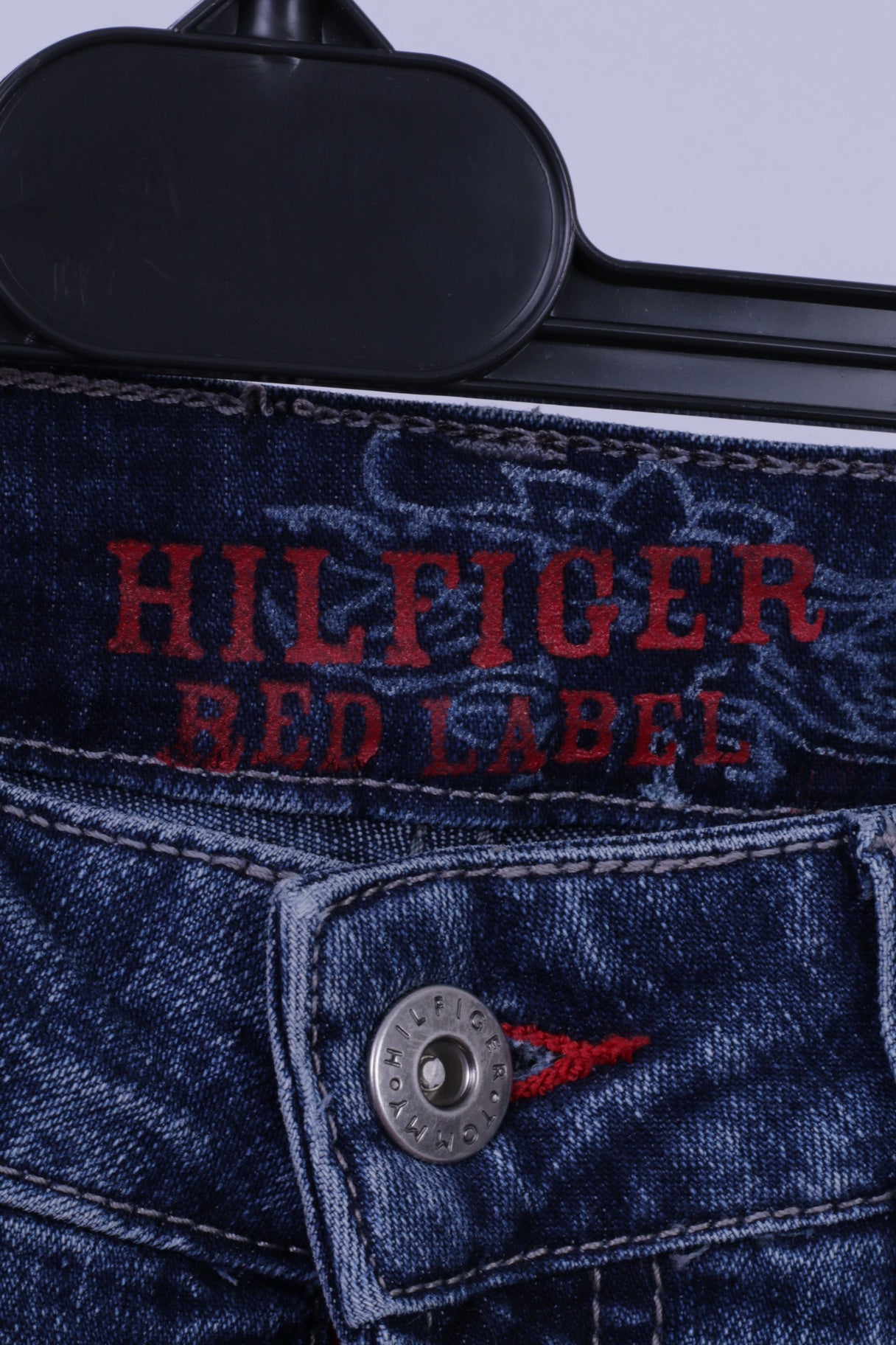 Pantaloni Tommy Hilfiger da donna 4 Pantaloni lunghi in denim bootcut in misto cotone blu scuro