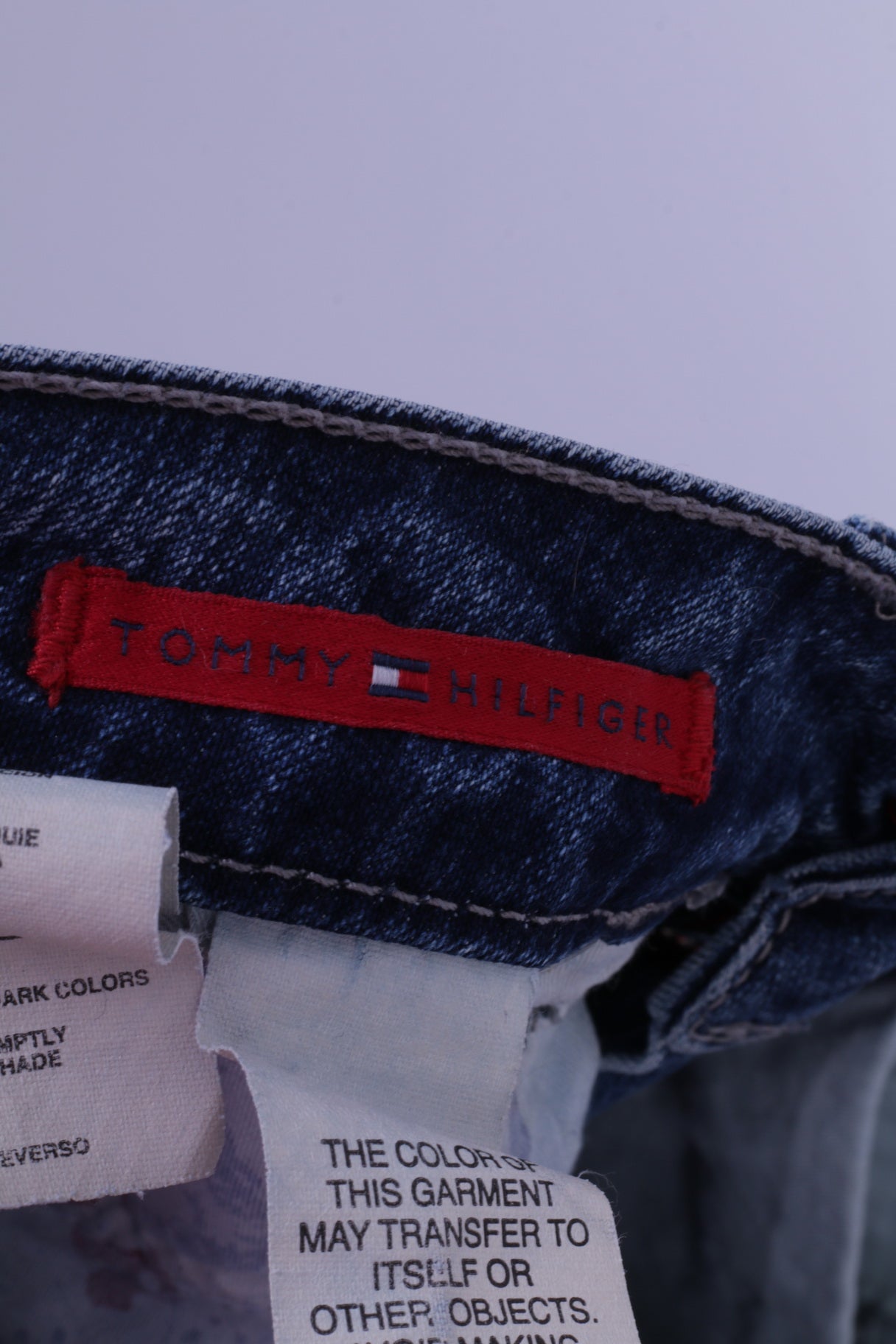 Pantaloni Tommy Hilfiger da donna 4 Pantaloni lunghi in denim bootcut in misto cotone blu scuro