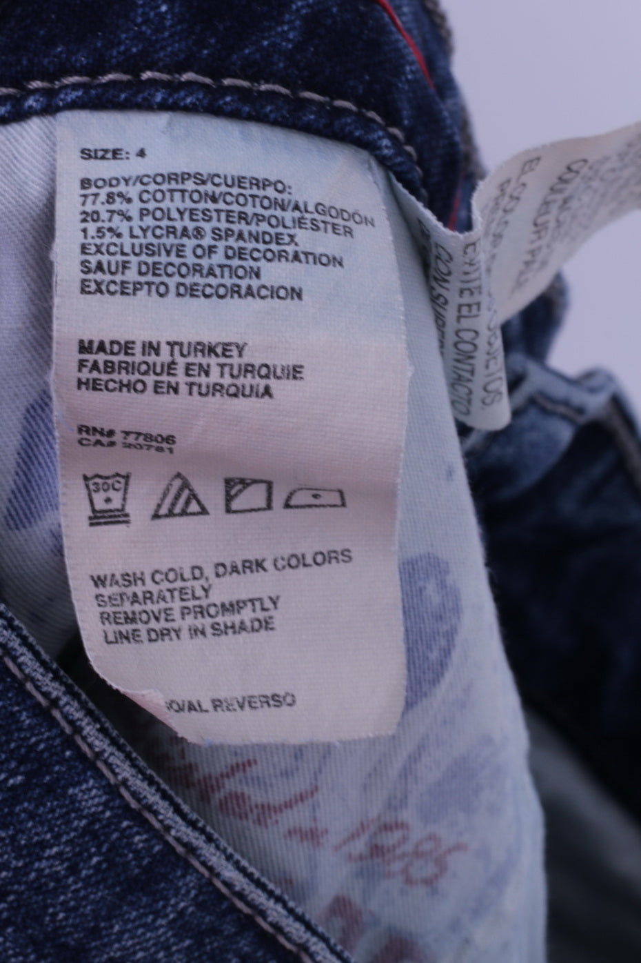 Pantaloni Tommy Hilfiger da donna 4 Pantaloni lunghi in denim bootcut in misto cotone blu scuro