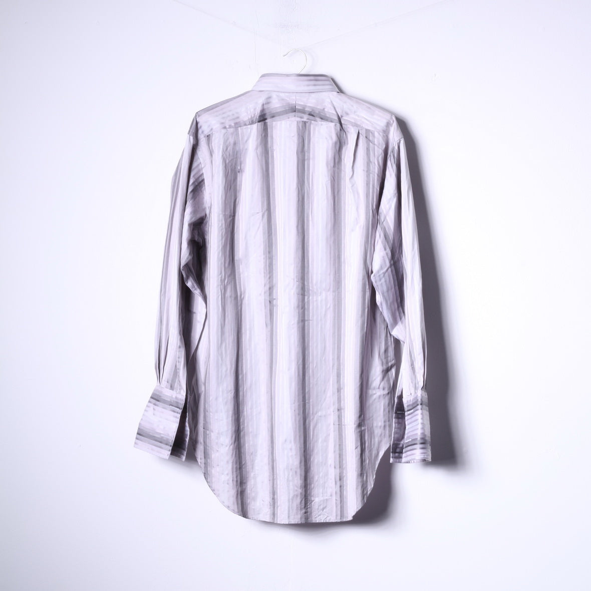 TMLewin Camicia casual da uomo 16.5 33 L Top elegante con polsini a righe in cotone grigio