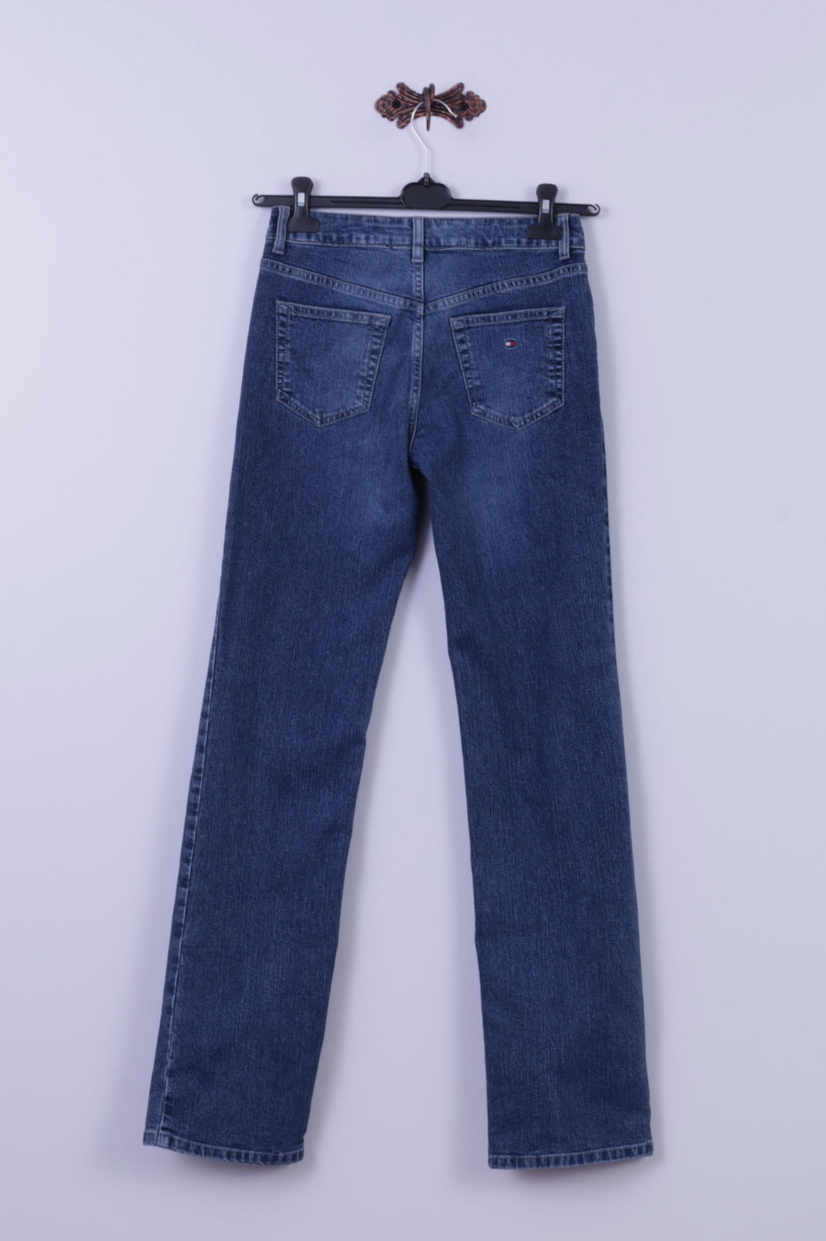 Pantaloni Tommy Hilfiger da donna 4 Pantaloni lunghi in denim bootcut in misto cotone blu scuro