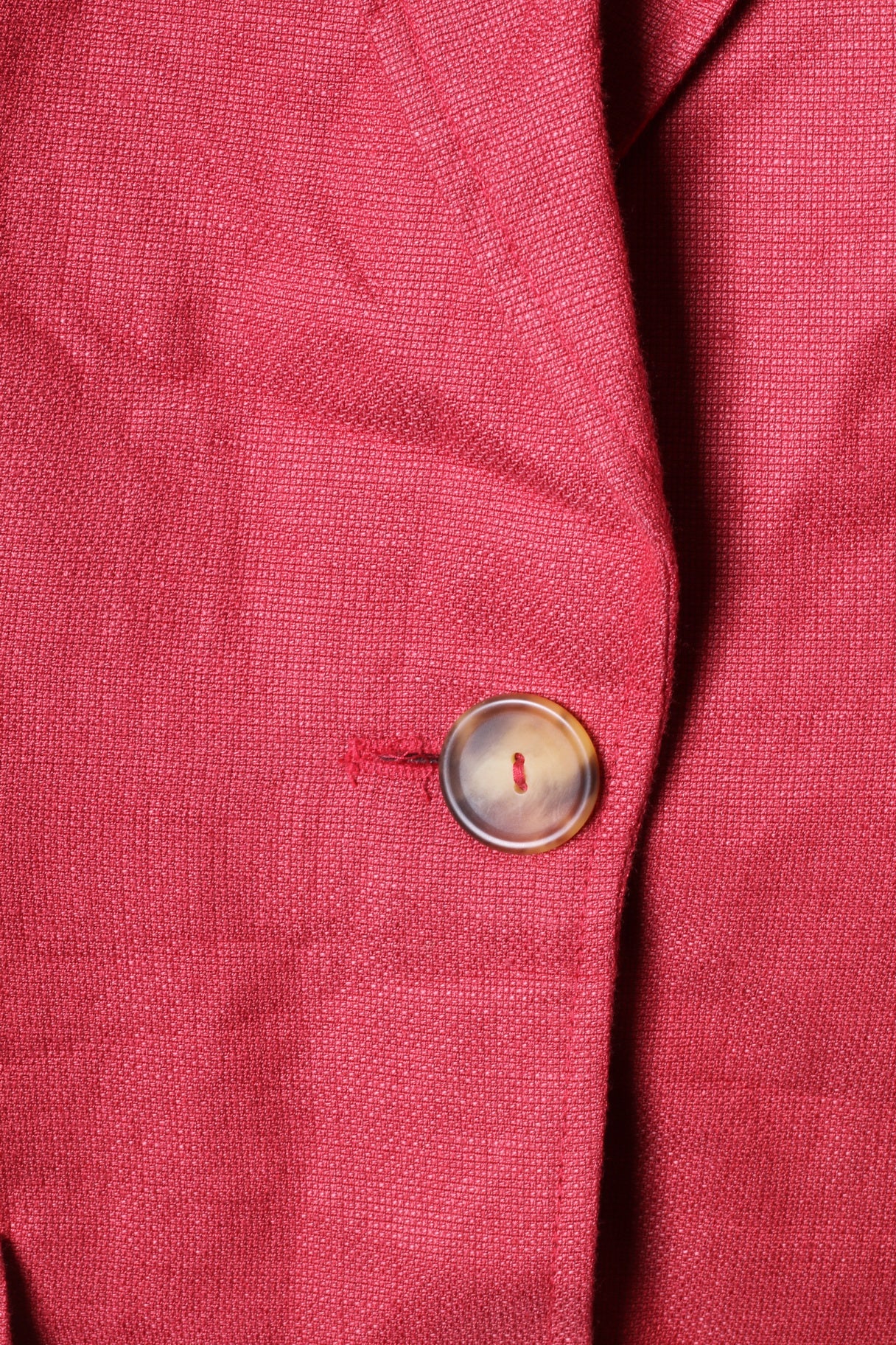 Marc Aurel Womens 42 Blazer Rouge Simple Boutonnage Lin Épaulettes Top