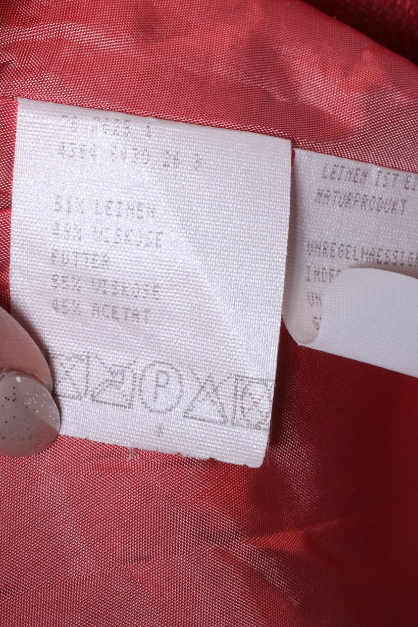 Marc Aurel Womens 42 Blazer Rouge Simple Boutonnage Lin Épaulettes Top