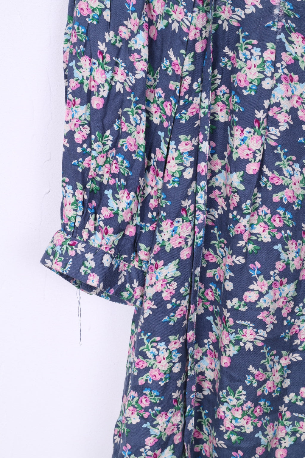 Ruby Belle Miniabito da donna 10 M con stampa floreale a maniche lunghe e scollo a V blu scuro