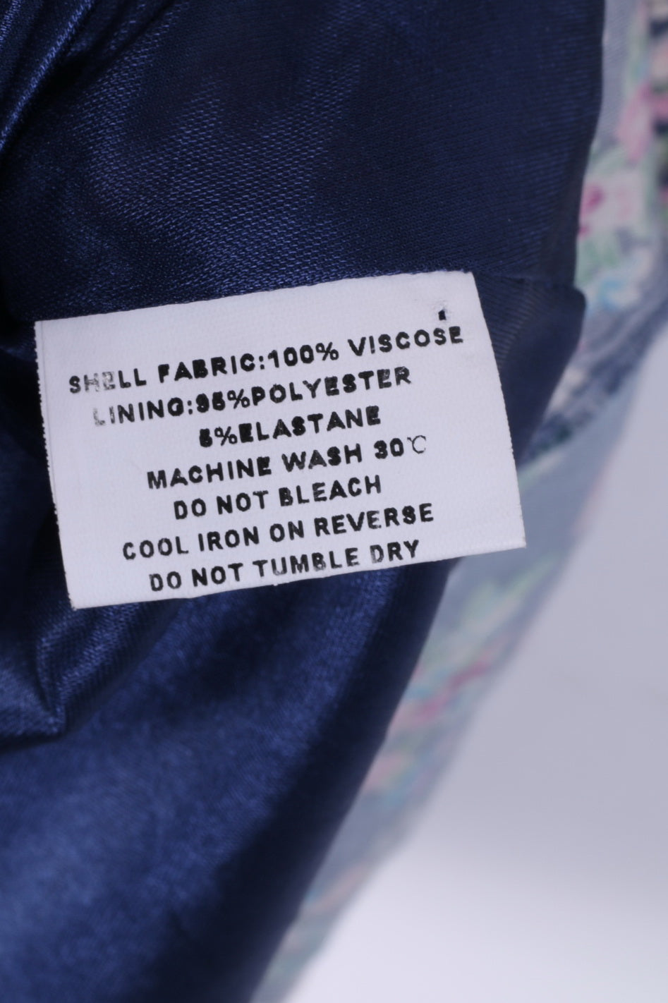 Ruby Belle Miniabito da donna 10 M con stampa floreale a maniche lunghe e scollo a V blu scuro