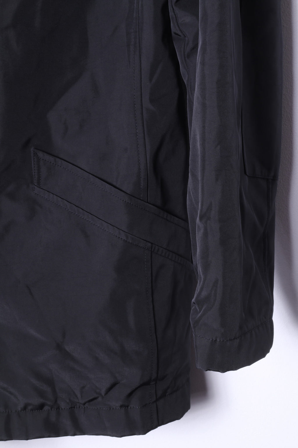 Marc Aurel Women XL Jacket Black Single Breasted Padded Nylon Waterproof Top