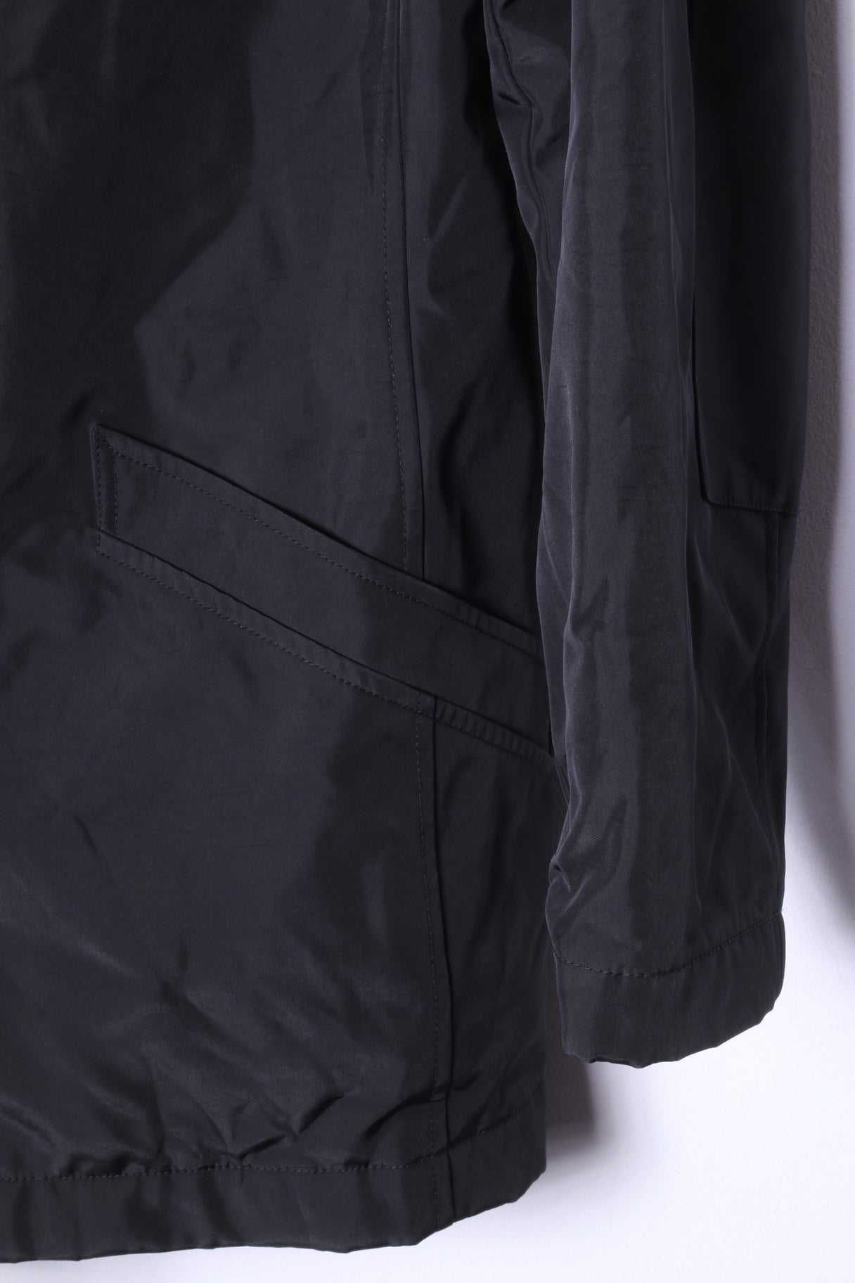 Marc Aurel Women XL Jacket Black Single Breasted Padded Nylon Waterproof Top