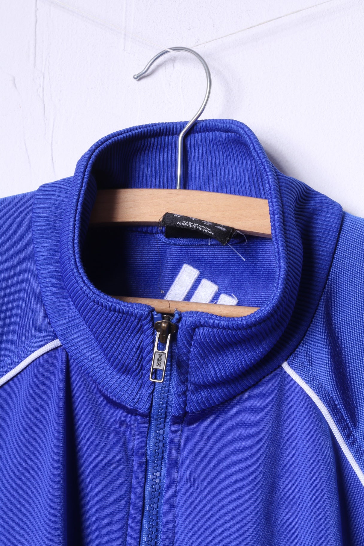 Adidas Sweat-shirt pour homme 42/44 XL avec fermeture éclair complète Bleu marine