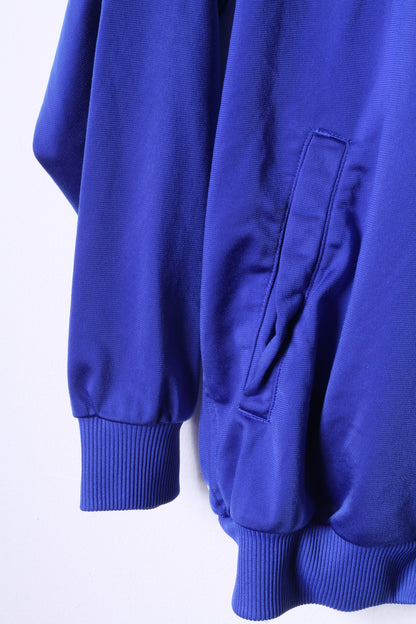 Adidas Sweat-shirt pour homme 42/44 XL avec fermeture éclair complète Bleu marine