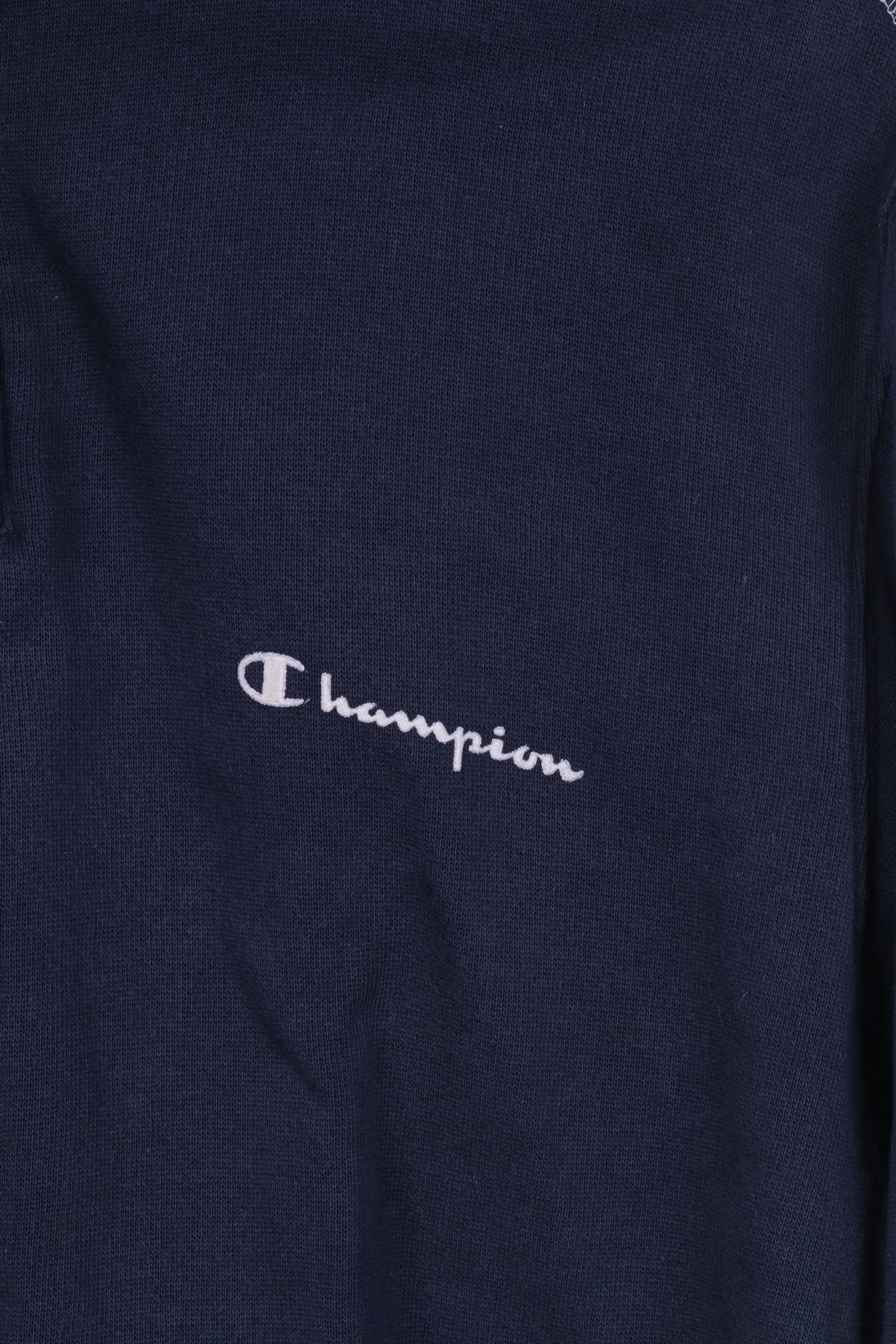 Champion Sweat-shirt pour femme en coton bleu marine avec col zippé et col montant