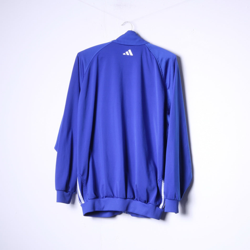 Adidas Sweat-shirt pour homme 42/44 XL avec fermeture éclair complète Bleu marine