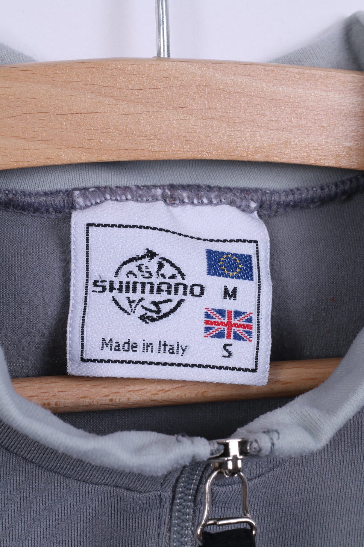 Shimano Mens S Shirt Grey Nylon Bike Cycling Top Jersey