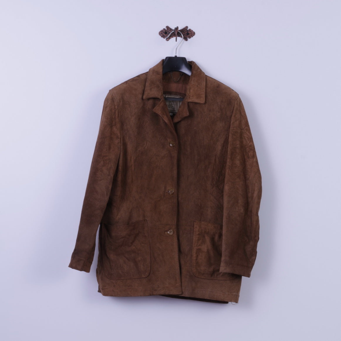 Privilegi Womens 48 XL Jacket Brown Vintage Leather Suede Designed in Italy Jacket