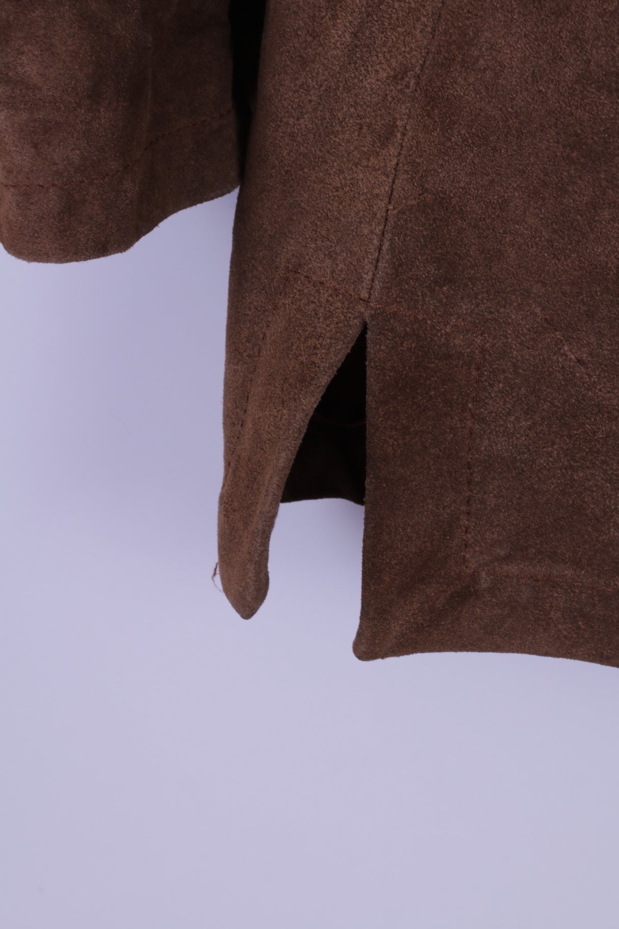 Giacca Privilegi da donna 48 XL Giacca in pelle scamosciata marrone vintage progettata in Italia