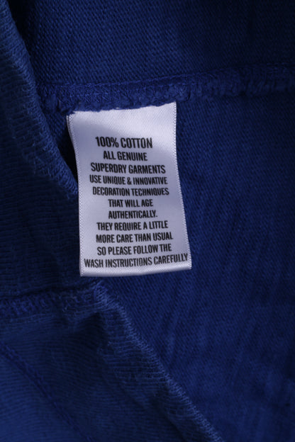 Superdry Mens XL (M) Sweatshirt Blue V Neck Cotton State #45