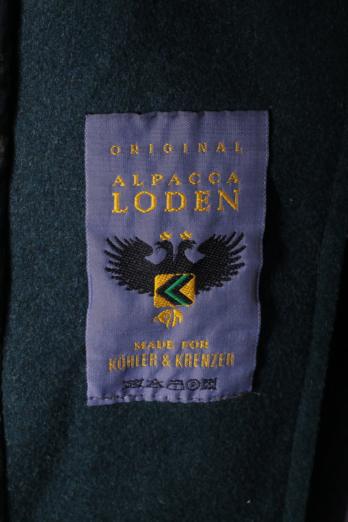 Kohler &amp; Krenzer Alpacca Loden Donna 48 2XL Giacca in lana grigio scuro con bottoni sul davanti