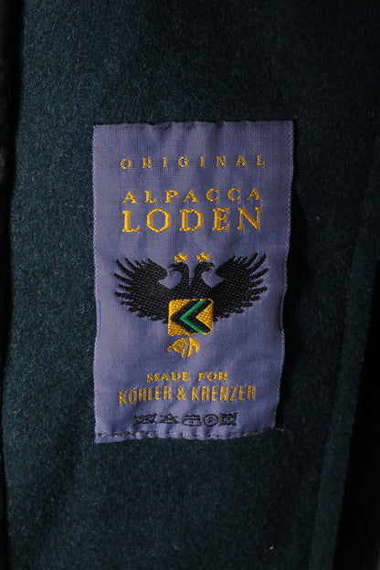 Kohler &amp; Krenzer Alpacca Loden Femme 48 2XL Veste Laine Gris Foncé Boutons Sur Le Devant