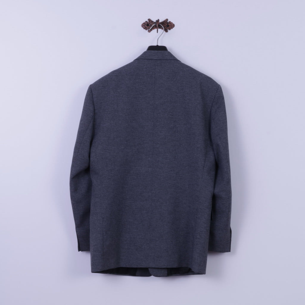 Berto Lucci Creazione Men 40 50 Blazer Blue Vintage Single Breasted Jacket