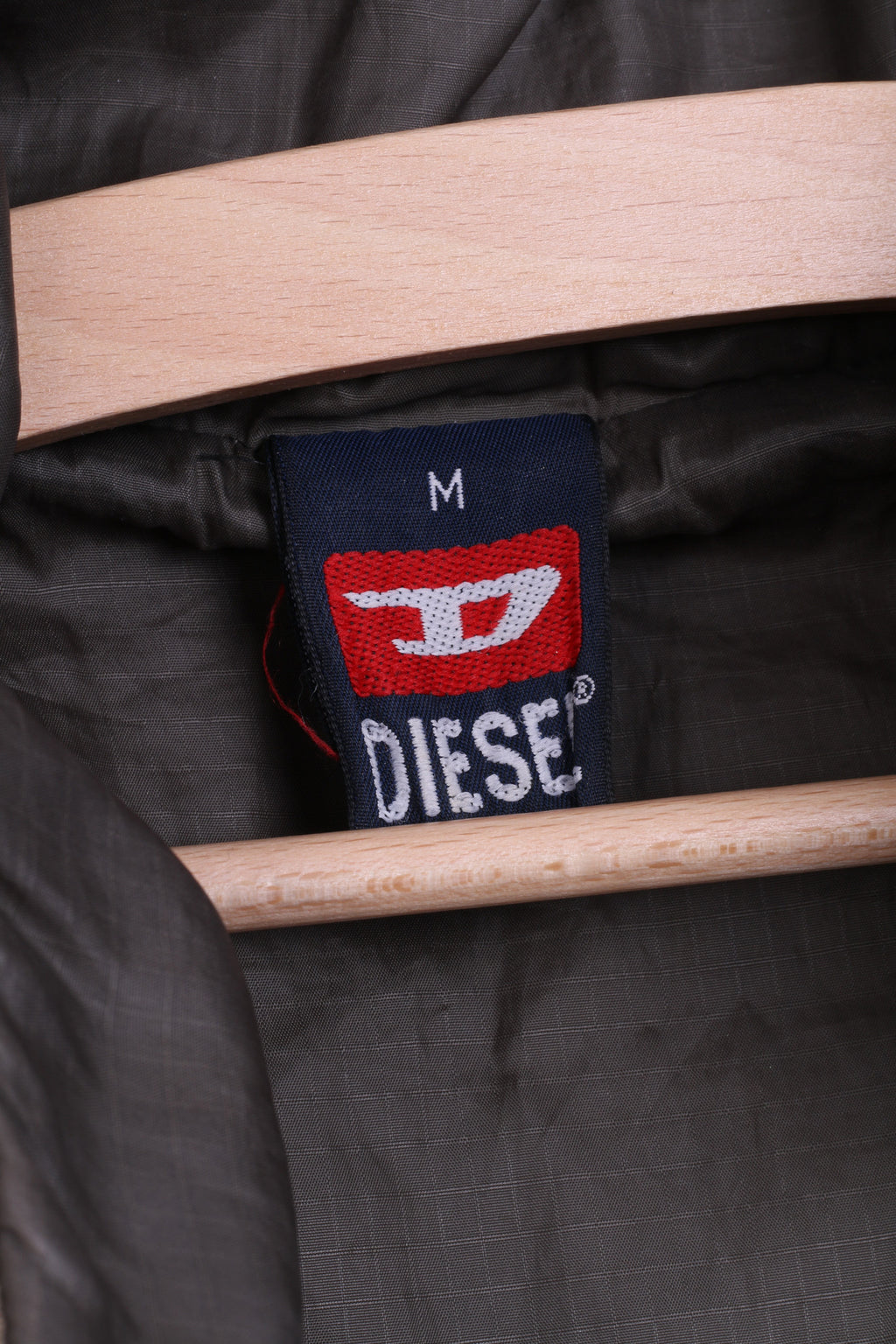 Diesel Womens M Nylon Jacket Khaki Quilted Top - RetrospectClothes