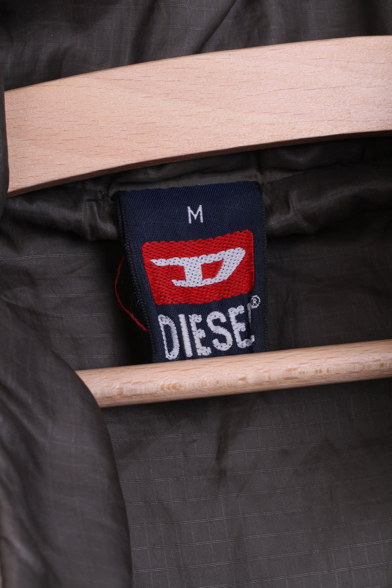 Diesel Womens M Nylon Jacket Khaki Quilted Top - RetrospectClothes