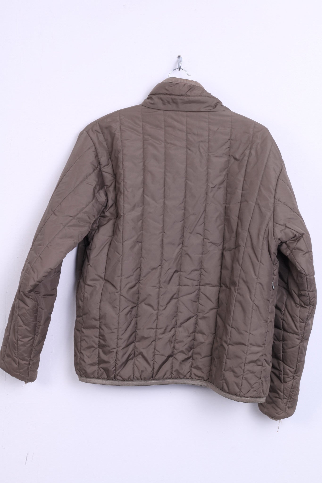 Diesel Womens M Nylon Jacket Khaki Quilted Top - RetrospectClothes