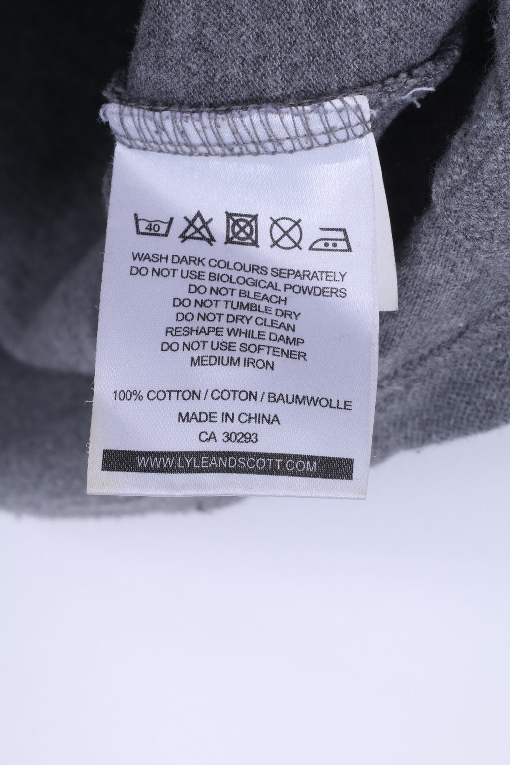 Polo Lyle &amp; Scott da uomo M (S) in cotone grigio Scozia manica corta