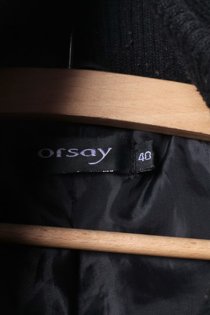 Gilet imbottito in nylon lucido nero Orsay da donna 40 M/L con cerniera intera