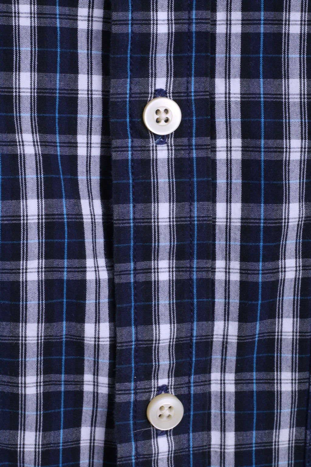 Merona Mens S Casual Shirt Check Navy Cotton Top - RetrospectClothes