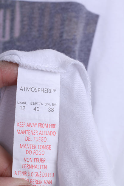 Atmosphere FRIENDS Womens 12 L Shirt White Crew Neck The Tv Series Cotton