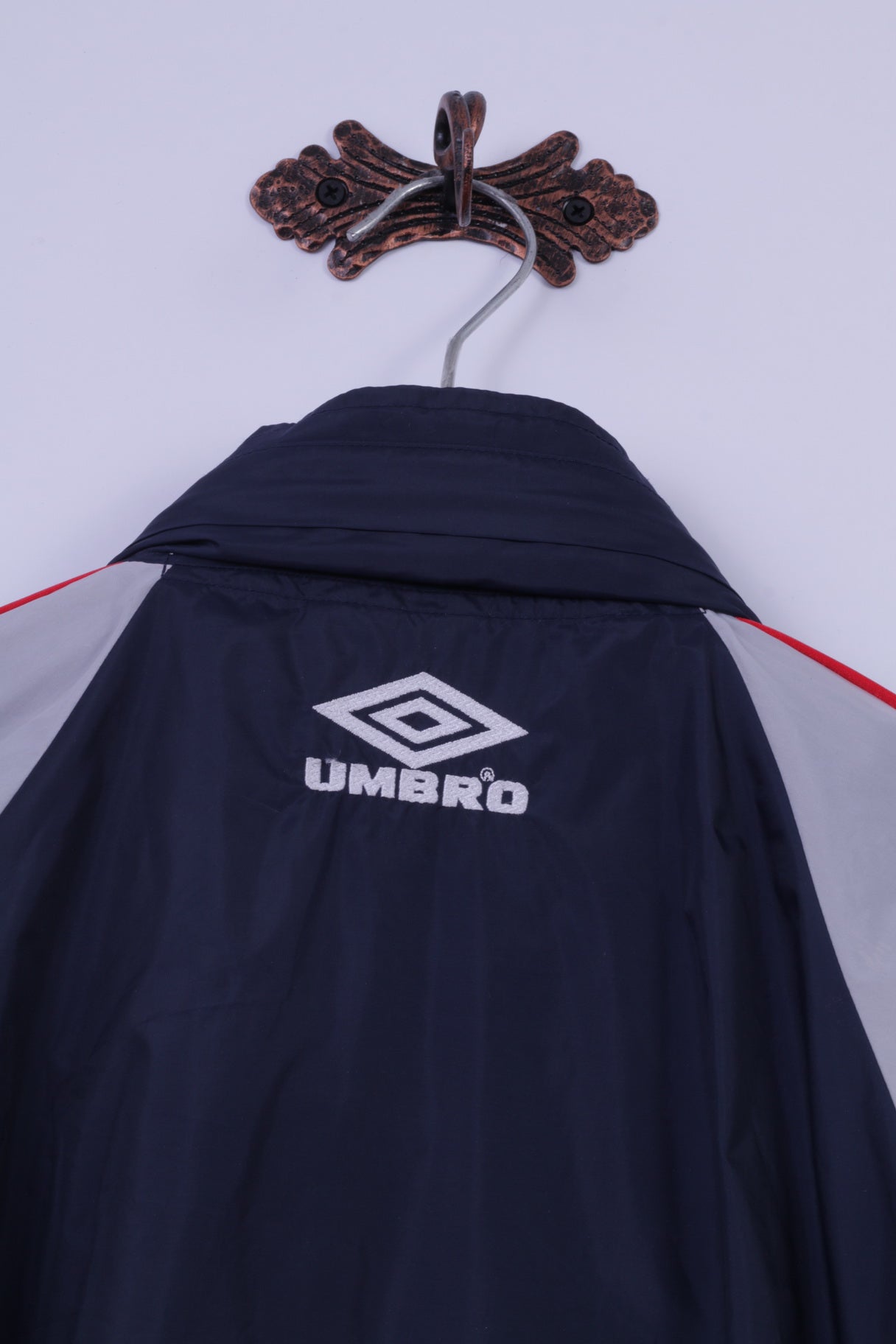 Umbro Hommes M Veste Marine Nylon Imperméable À Capuche Cachée Sportswear Haut Actif