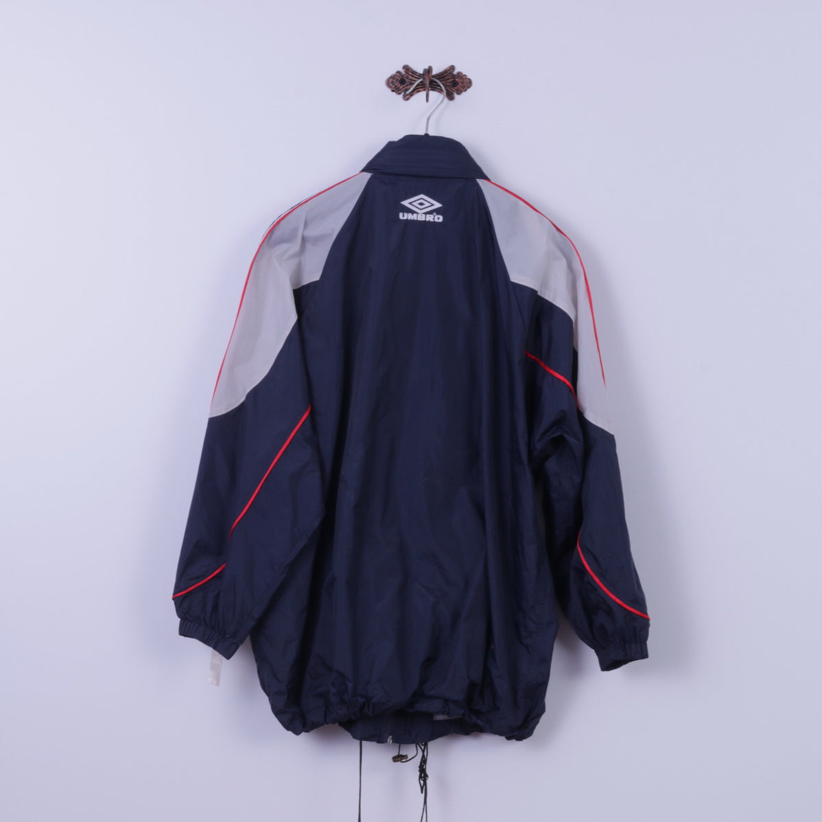 Umbro Hommes M Veste Marine Nylon Imperméable À Capuche Cachée Sportswear Haut Actif