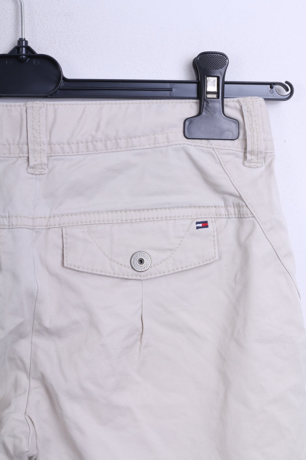 Tommy Hilfiger Womens Trousers 12 L Capri Beige Cotton - RetrospectClothes