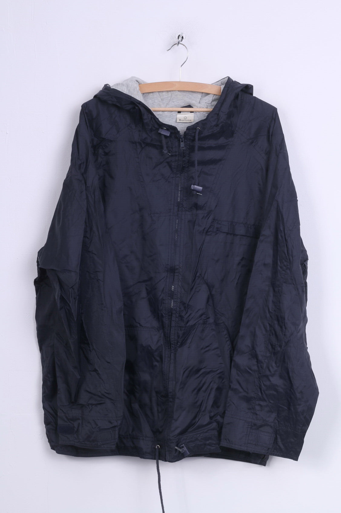 Burtons Veste L en nylon imperméable pour homme avec fermeture éclair complète et légère