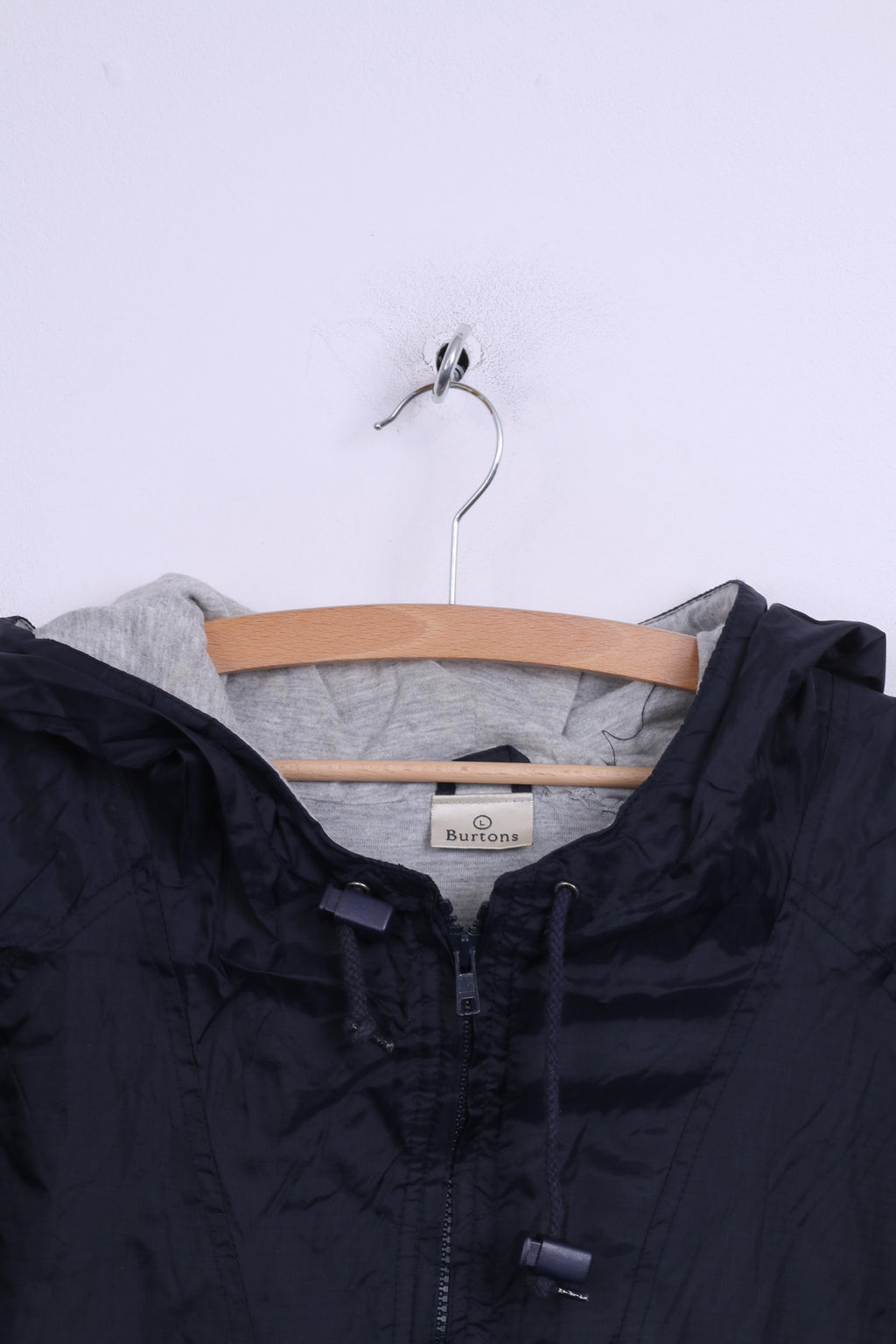 Burtons Veste L en nylon imperméable pour homme avec fermeture éclair complète et légère