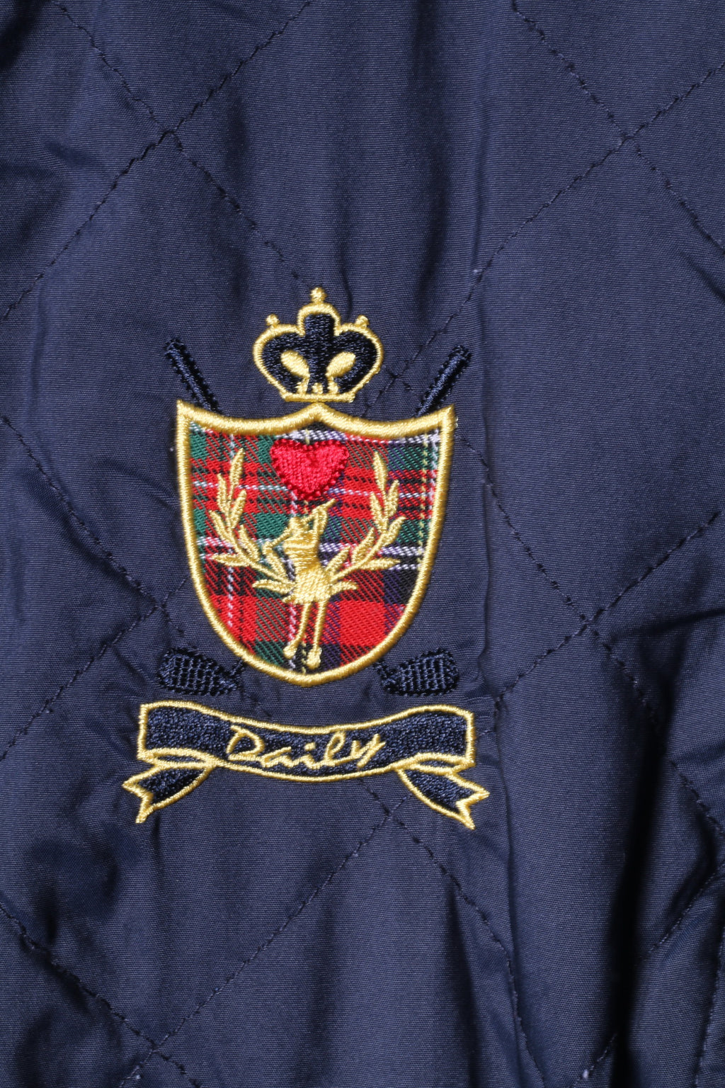 Daily WOMEN Womens L Jacket Navy Quilted Full Zipper Lightweight Top