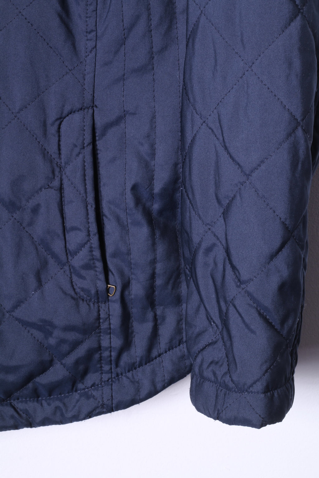 Daily WOMEN Womens L Jacket Navy Quilted Full Zipper Lightweight Top