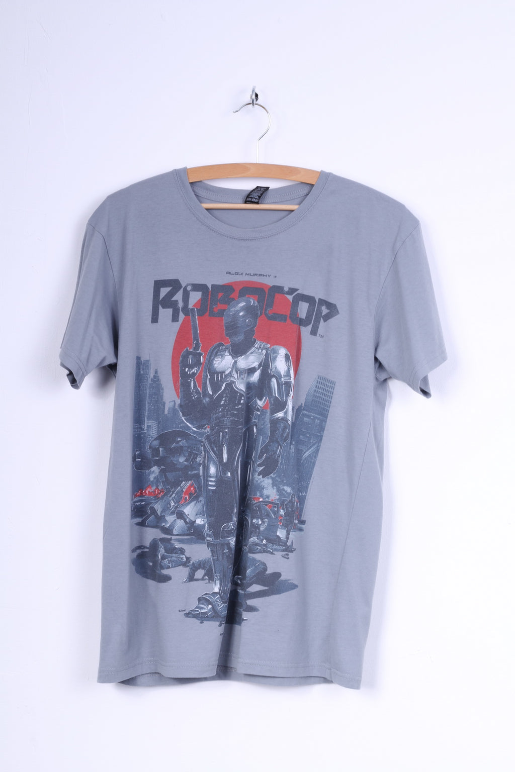 Loot Crate T-shirt da uomo M (S) grafica in cotone grigio Robocop Alex Murphy