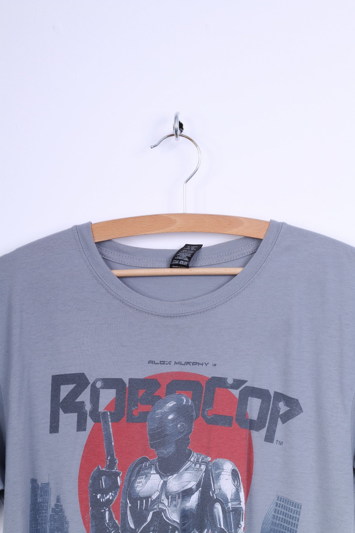 Loot Crate T-shirt da uomo M (S) grafica in cotone grigio Robocop Alex Murphy