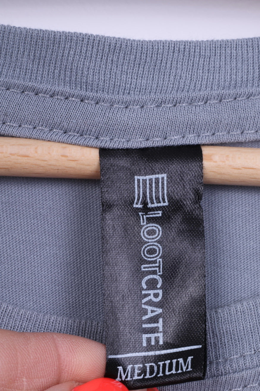 Loot Crate T-shirt da uomo M (S) grafica in cotone grigio Robocop Alex Murphy