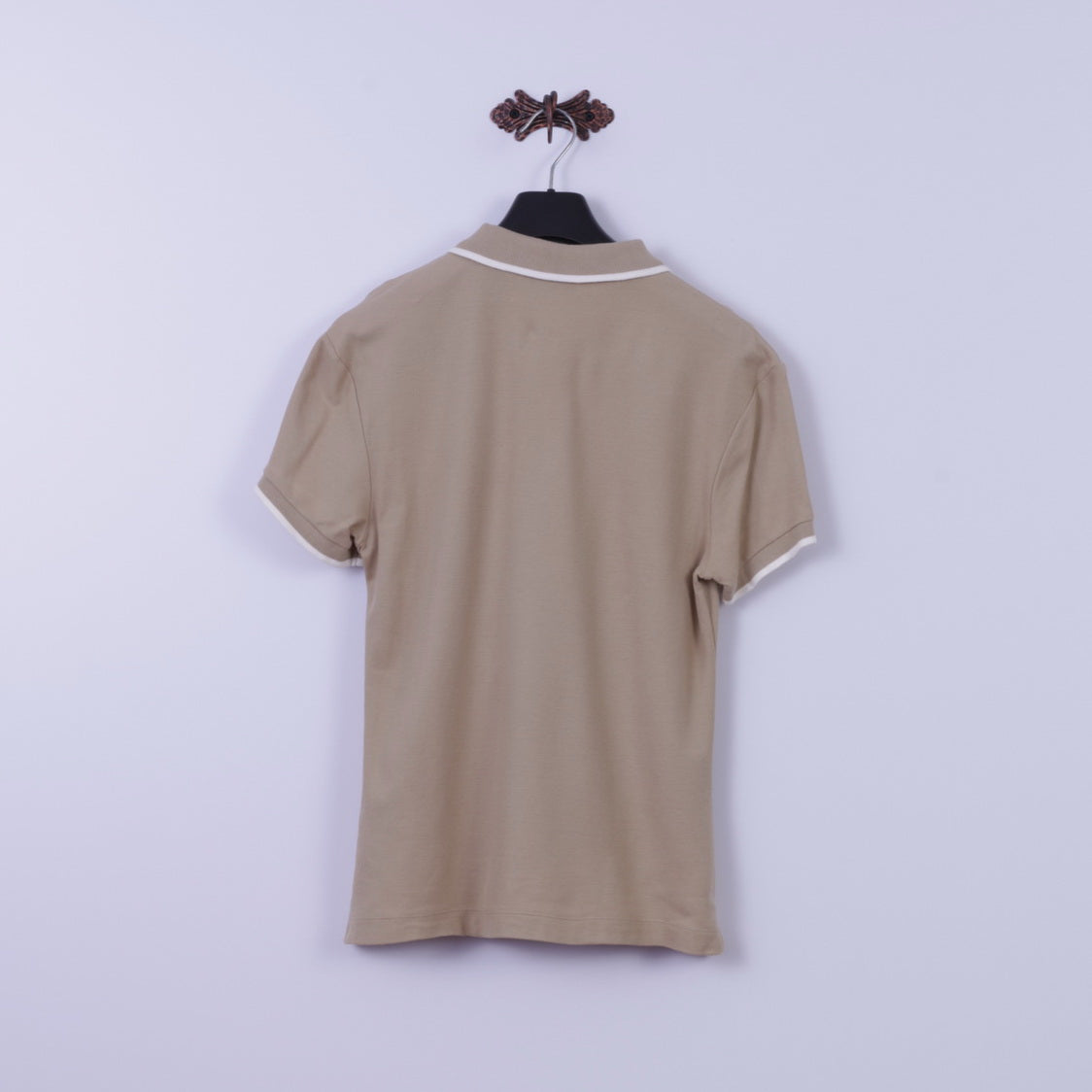 FILA Womens 16 XL Polo Shirt Beige Cotton Stretch Detailed Buttons Sport Top