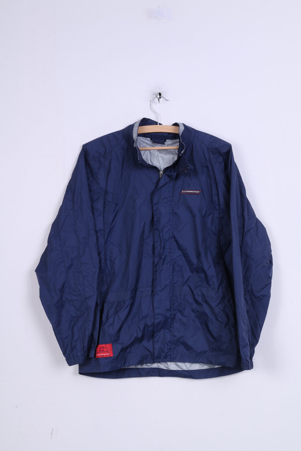 Giacca Umbro Boys YXL 158 Abbigliamento sportivo blu Nylon impermeabile con cerniera