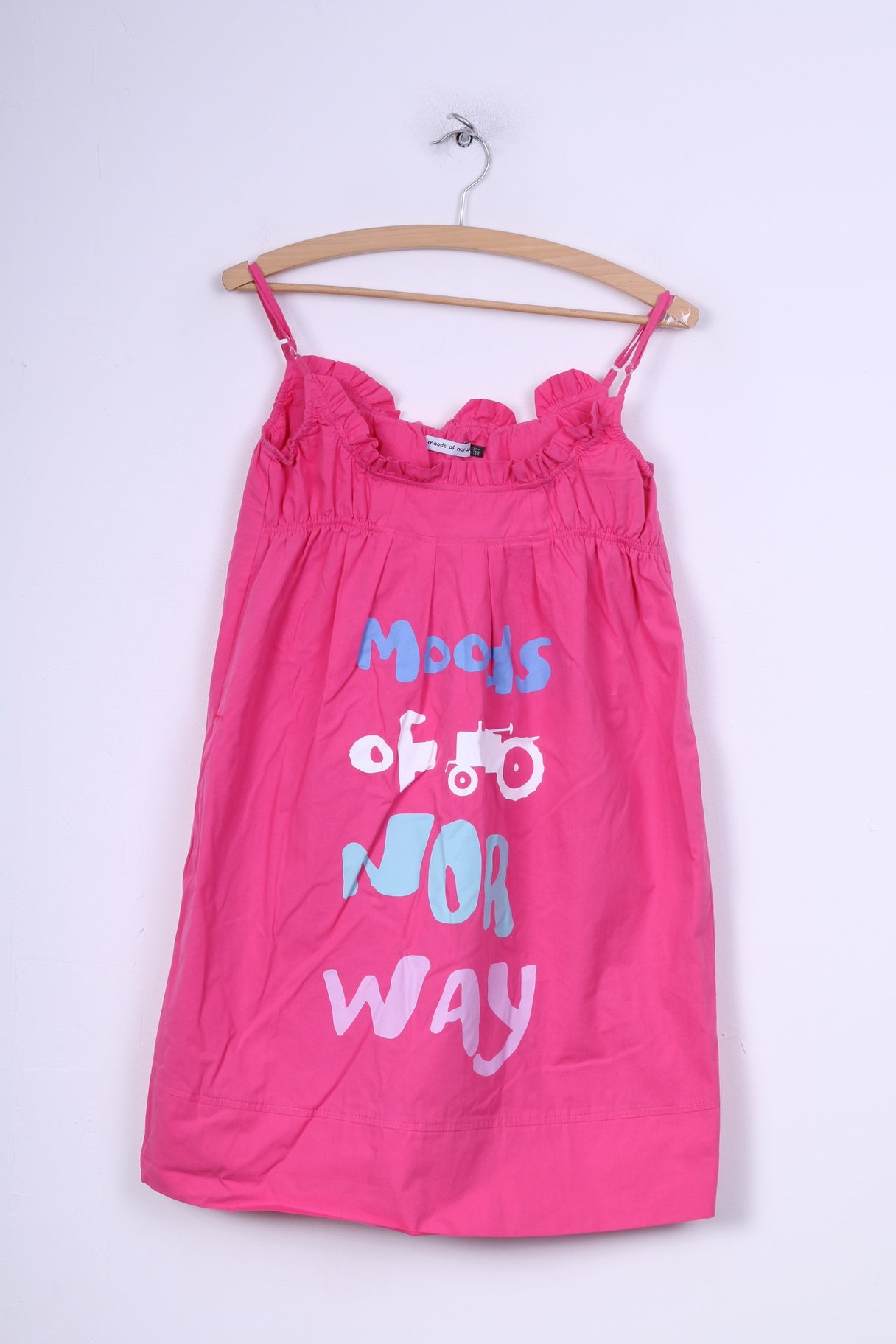 Moods Of Norway Womens S Tunic Shirt Spaghetti Straps Pink Graphic Cotton Summer